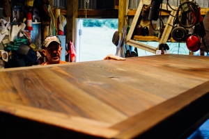 Michael has built two tables for the boutique hotel, which also is a Marlin client.